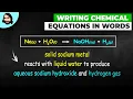 Writing Chemical Equations in Words
