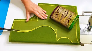 Paithani Saree Blouse Design Cutting & Stitching | Latest Blouse Back Neck Design | Silk Saree Blous