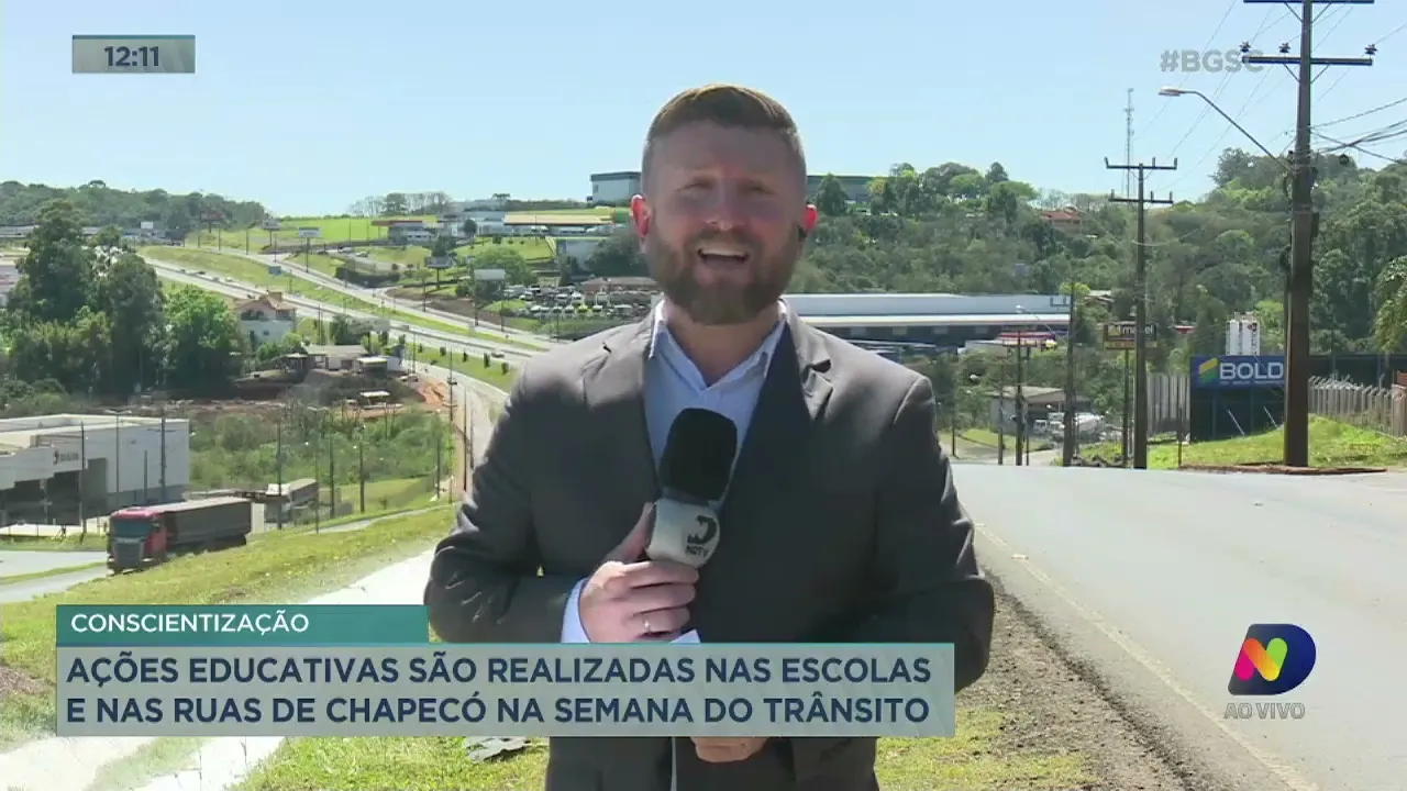 Na semana nacional do trânsito, atividades educativas são realizadas em Chapecó