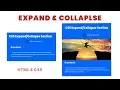 CSS Expand and Collapse Section Accordion Html CSS Effects Speed Code