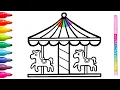 Download Lagu Laten we plezier hebben met het tekenen en kleuren van een draaimolen | Kunsttips voor kinderen #84