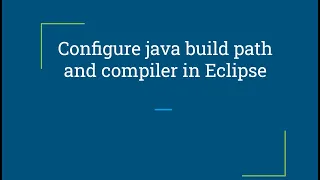 Java build path Java Compiler Configuration MAC Eclipse