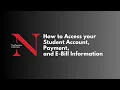 How to Access your Student Account Payment and E-Bill Information