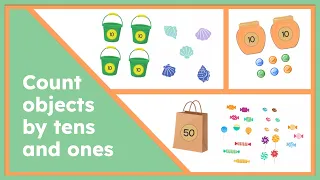 Learn to Count by Tens and Ones Visual Math Practice