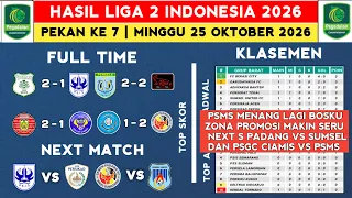 Hasil Liga 2 Indonesia 2026 - PSMS vs PSIS - Klasemen Pegadaian Liga 2 2026 Terbaru