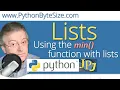 Using the min function with Python lists