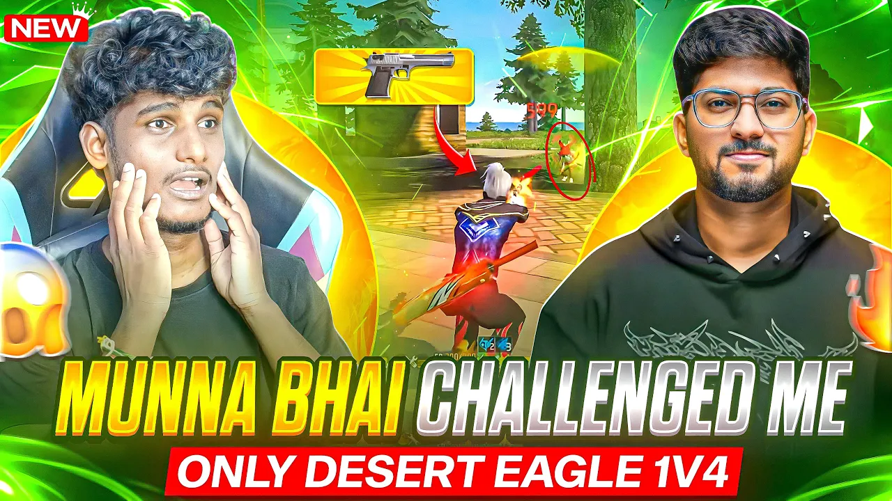 MUNNABHAI GAMING CHALENGED ME  😱 | Desert Eagle 1v4 లో 10 Kills @Munnabhaigaming ​@DhanushFFGamer