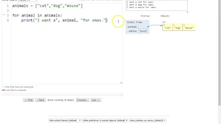Python - how to loop through a list array