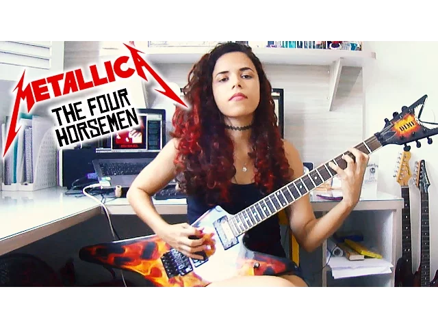 Download MP3 Metallica - The Four Horsemen Guitar Cover w/ Solos | Noelle dos Anjos)
