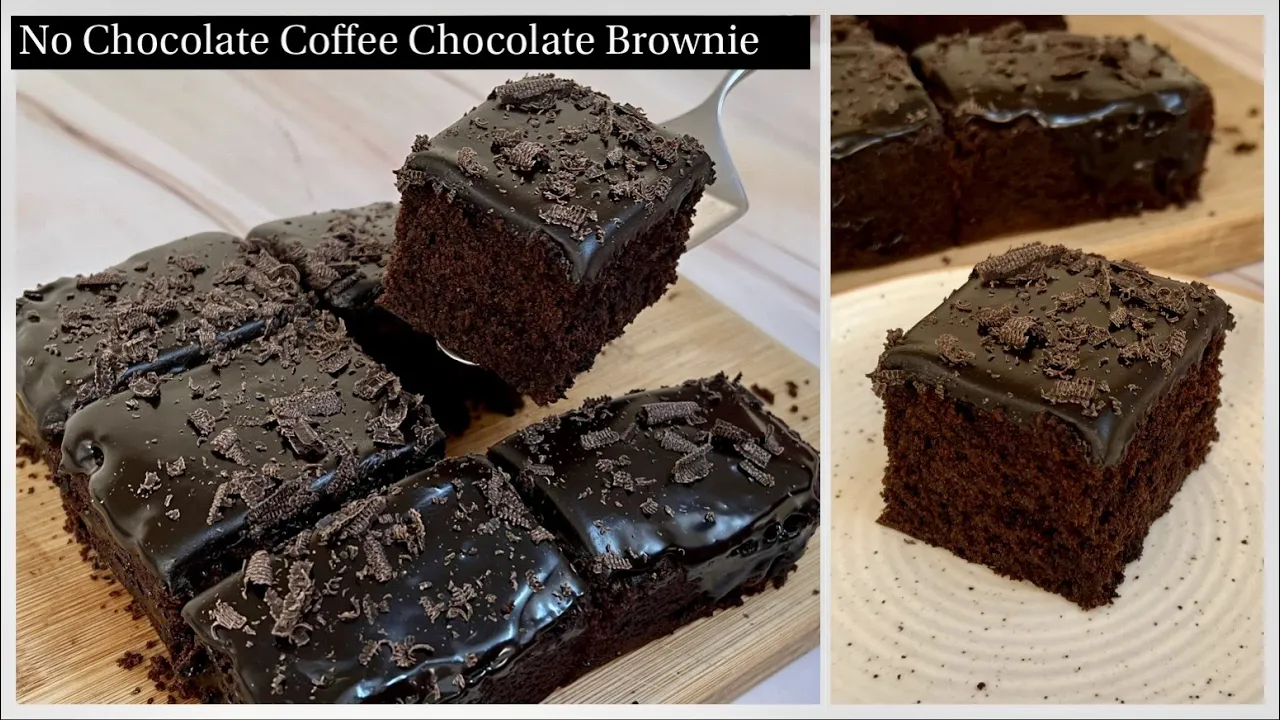 Coffee Chocolate Brownie Without Chocolate in Kadai   NO Curd, Eggs, Dark Chocolate Coffee Brownie