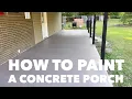 How to paint a concrete porch