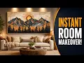 Large Abstract Mountain Wall Art Review Instant Room Makeover