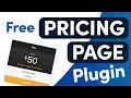 How to Create a Pricing Page With This FREE WordPress Plugin