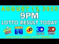 9pm Lotto Result Today August 13 2025 PCSO