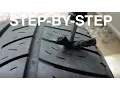 How to Hole in Tire in LESS THAN 5 Minutes - Fix a Flat Tire