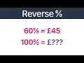 Reverse Percentage GCSE Maths