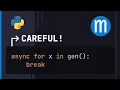 Watch out for this async generator cleanup pitfall in Python