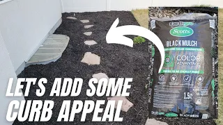 Using Earthgro Scotts Black Mulch To Transform My Yard