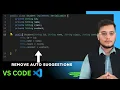 How to Disable Auto Suggestion in VS Code Turn Off Auto Suggestions in VS Code Step by Step