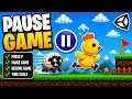 Unity 2D Platformer Pause Game With Time timeScale
