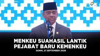 Thumbnail BREAKING NEWS - MENKEU SUAHASIL LANTIK PEJABAT DI LINGKUNGAN KEMENTERIAN KEUANGAN