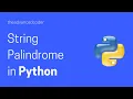 Palindrome Python Program in Hindi Python Programs