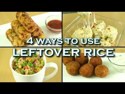 4 ways to use LEFTOVER Rice|Cabbage Rolls|Fried Rice in mug|Biryani Bombs|Cheesy Sticks|Rice Recipes