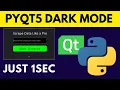 Pyqt5 application Dark Mode setup in one second PyQt5 Application Pyqt5 Light Mode Pyqt5 course