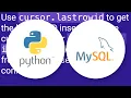 How do I get the id after INSERT into MySQL database with Python