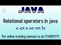 Relational operators in java in hindi
