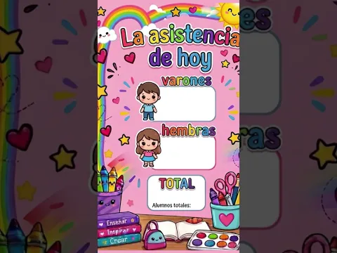 La asistencia de hoy descarga esta imagen para decorar tu salón de clases #manualidades #escuela