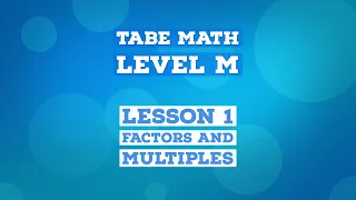 TABE Math Level M - Section 1