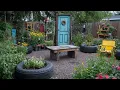 Create a Rustic Small Garden Oasis with Recycled Materials - Save Money Beautify Your Space