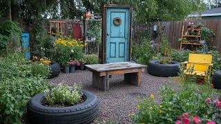 Create a Rustic Small Garden Oasis with Recycled Materials - Save Money Beautify Your Space