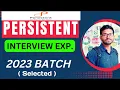 Persistent System Interview Experience 2023 Technical or HR question persistent