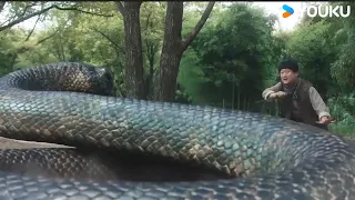 the python saved the sacrificed girl and let her to escape mutant python youku monster movie