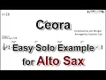 Ceora (Lee Morgan) - Easy Solo Example for Alto Sax