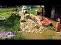 Download Lagu Full Project LANDFILL REPAIRING ROAD FLOOD By Driver Skill D20P DOZER Pushing STONE, Truckload STONE