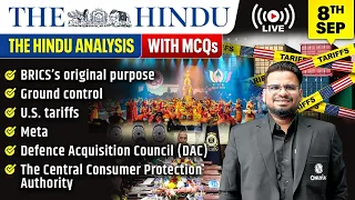 The Hindu Analysis | 8th September 2026 | The Hindu Newspaper  - Practice Questions | Prashant Sir