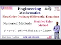 Modified Euler Method MA25C09 Numerical Methods ODE Example 5 Engineering Maths