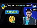 Return Statement in Python Functions Python tutorial in Hindi