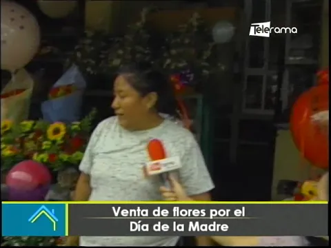 Venta de flores por el día de la Madre