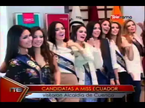 Candidatas a Miss Ecuador visitaron alcaldía de Cuenca