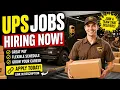 UPS Jobs Hiring Now 2026 Apply for UPS Jobs Today