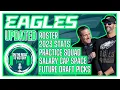 Eagles 2023 Cap Space Draft Picks Stats Standings Chart IR Coaches
