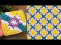 New Design Colorful Diamond Crochet Square Pattern Step-by-Step Tutorial