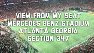 View from My Seat Mercedes Benz Stadium Atlanta Georgia Section 347
