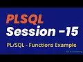 Oracle Tutorial Day - 15 Functions Example in Oracle PLSQL Interview Questions