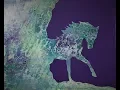 Horse Silhouette Poured Painting