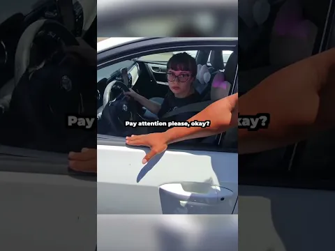 Guy has to split up biker and driver after she hit him 😱 (via whittier_liquor/ig)
